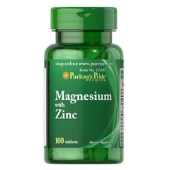 Puritan's Pride Magnesium with Zinc 100 tab