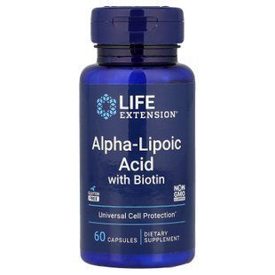 Life Extension Alpha-Lipoic Acid with Biotin 60 caps (03.2027) Альфа-липоевая кислота