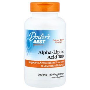 Doctor's Best Alpha-Lipoic Acid 300 mg 180 caps Альфа-липоевая кислота