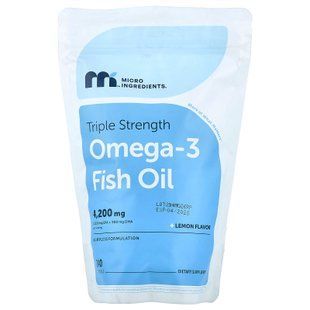 Micro Ingredients Triple Strength Omega-3 Fish Oil Lemon 240 softgels Омега-3