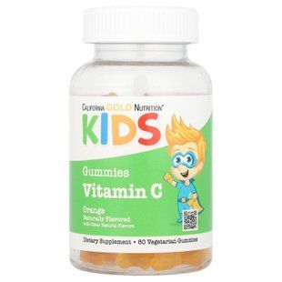 California Gold Nutrition Vitamin C For Children 60 жевательных конфет Витамин С