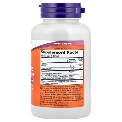 NOW Berberine 60 Softgels Берберин