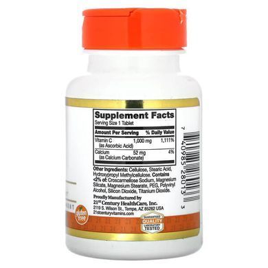 21st Century Vitamin C 1,000 mg 60 таблеток Вітамін С