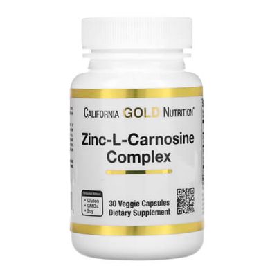 California Gold Nutrition Zinc-L-Carnosine 30 капс Цинк