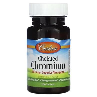 Carlson Chelated Chromium 200 mcg 100 таблеток Хром