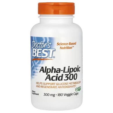 Doctor's Best Alpha-Lipoic Acid 300 mg 180 капсул Альфа-ліпоєва кислота