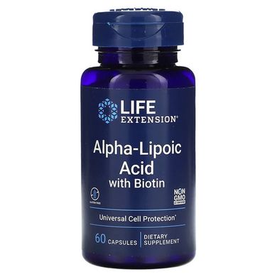 Life Extension Alpha-Lipoic Acid with Biotin 60 капс. Альфа-липоевая кислота