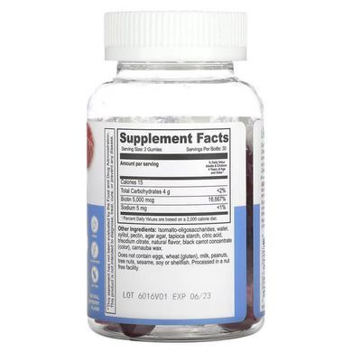 Lifeable Kids Biotin Gummies (Sugar Free) 5,000 mcg 60 жувальних цукерок (03.2027) Біотин (B-7)