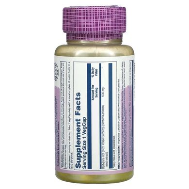 Solaray Berberine 500 mg 60 рослинних капсул Берберин