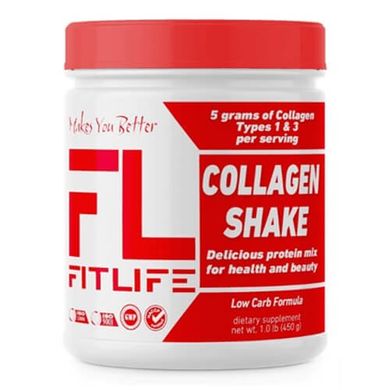 FitLife Collagen Shake 450 грам Сироватковий протеїн