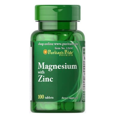 Puritan's Pride Magnesium with Zinc 100 табл
