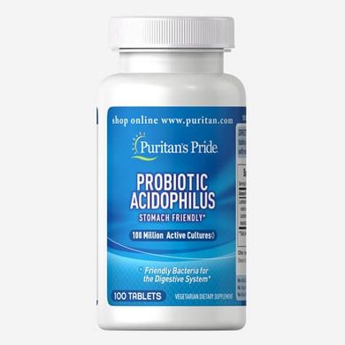 Puritan's Pride Probiotic Acidophilus 100 таб Пробіотики та пребіотики