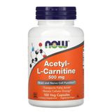 899 грн L-Карнитин NOW Acetyl-L-Carnitine 500 mg 100 рослинних капсул