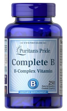 Puritan's Pride Complete B 250 таблеток Комплекс вітамінів групи В