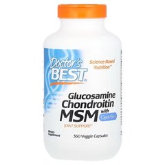 Doctor's Best Glucosamine Chondroitin MSM with OptiMSM 360 капсул Глюкозамін і хондроїтін