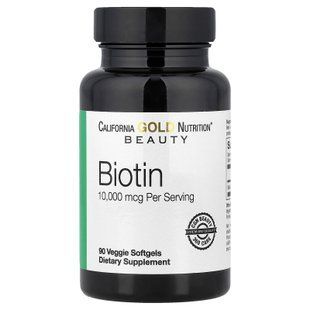 California Gold Nutrition Biotin 10,000 мкг 90 капсул Біотин (B-7)