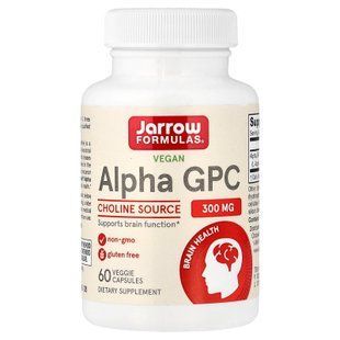 Jarrow Formulas Alpha GPC 300 mg 60 вегетаріанських капсул Холін (В-4)