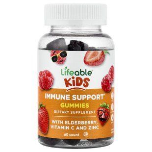 Lifeable Kids Immune Support 60 жевательных конфет Детские комплексы для иммунитета