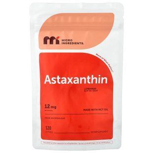 Micro Ingredients Astaxanthin 12 mg 120 softgels Астаксантин