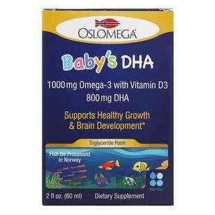 Oslomega Baby&rsquo;s DHA with Vitamin D3 60 мл Омега-3 для детей