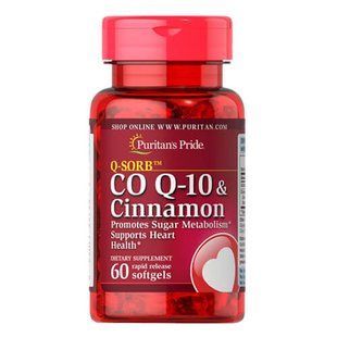 Puritan's Pride Q-SORB&nbsp;Co Q-10 Cinnamon 60 капс Коензим Q-10