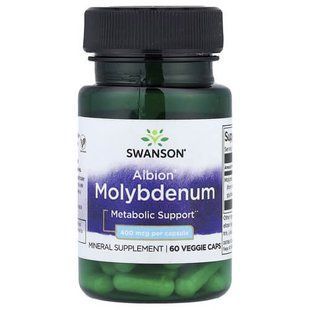Swanson Albion Molybdenum 400 mcg 60 Veggie Caps Другие минералы