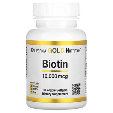 California Gold Nutrition Biotin 10000 mcg 90 Капс Биотин (B-7)