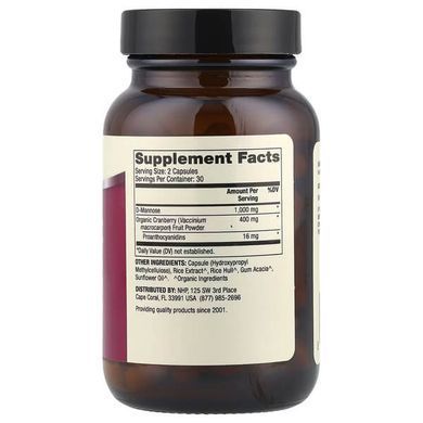 Dr. Mercola D-Mannose and Cranberry Extract 60 капсул Здоров'я сечовивідних шляхів