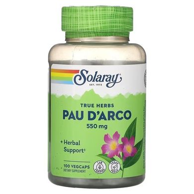 Solaray Pau D'Arco 550 mg 100 капсул Кора мурашиного дерева (Пау Д'арко)