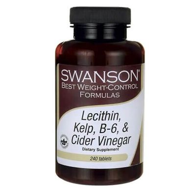 Swanson Lecithin, Kelp, B-6 и Cider Vinegar 240 таб Лецитин