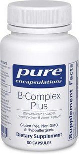 Pure Encapsulations B-Complex Plus 60 капсул Комплекс вітамінів групи В