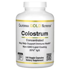 California Gold Nutrition Colostrum 240 растительных капсул Молозиво