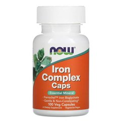 NOW FOODS Iron Complex 100 капсул Залізо