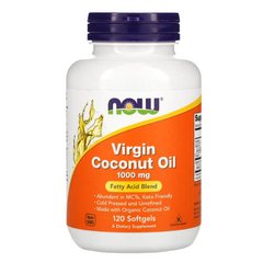 NOW Virgin Coconut Oil 120 капсул Олія МСТ
