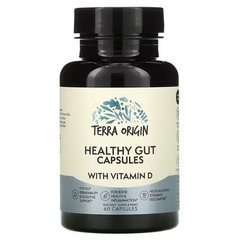 Terra Origin Healthy Gut Capsules with Vitamin D 60 капсул Здоров'я травної системи