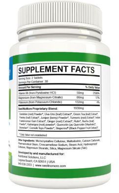 Swell No More Relieves Puffy, Edema & Swelling 60 tablets Очистка и поддержка