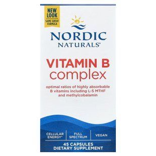 Nordic Naturals Vitamin B Complex 45 Capsules Комплекс витаминов группы В