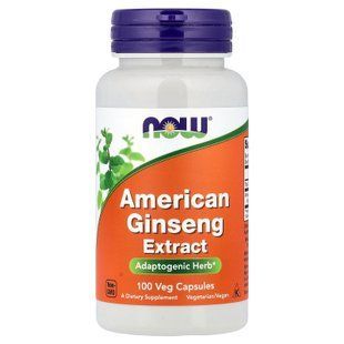 NOW American Ginseng 500 mg 100 растительных капсул Женьшень