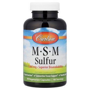 Carlson MSM Sulfur 1000 mg 90 caps MSM (Сера)