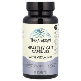 Terra Origin Healthy Gut Capsules with Vitamin D 60 капсул Здоров'я травної системи