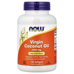 NOW Virgin Coconut Oil 120 капсул Олія МСТ