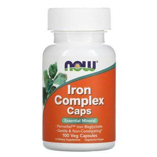 NOW Iron Complex 100 капс Железо
