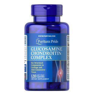Комплекс Puritan's Pride (Glucosamine Chondroitin) Complex, 120 капсул. Пуританс Прайд Глюкозамин и хондроитин