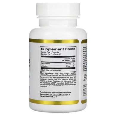 California Gold Nutrition Benfotiamine 300 mg 90 капсул Тіамін (B-1)