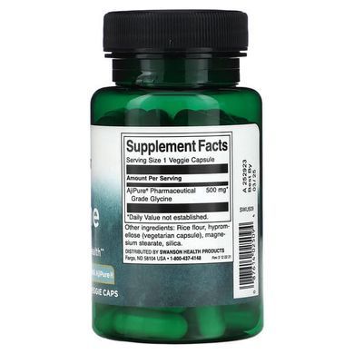Swanson Glycine 500 mg 60 вегетаріанських капсул Гліцин