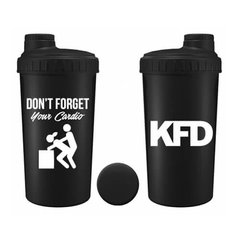 KFD Shaker Don`T Forget Your Cardio 600 ml, Черный, Чорний