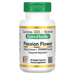 California Gold Nutrition Passion Flower 250 mg 60 капсул Інші екстракти