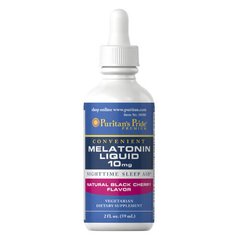 Puritan's Pride Melatonin Liquid 10 mg Black Cherry Flavor 59 ml Мелатонин