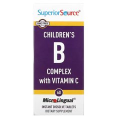 Superior Source Children's B Complex with Vitamin C 60 таблеток Комплекс витаминов группы В