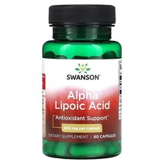 Swanson Alpha Lipoic Acid 300 mg 60 капсул Альфа-ліпоєва кислота